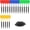 black, variant on Soft Tip Darts, Bar Dart, Plastic Tip Darts Set, Attach Extra 100 Black 2BA Replacement Tips, Soft Tip Darts for Electronic/Plastic Dartboard