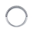 thumbnail image 4 of BERRICLE Sterling Silver Wedding Rings Pave Set Round Cut Cubic Zirconia CZ Half Eternity Ring for Women, Rhodium Plated Size 6, 4 of 6