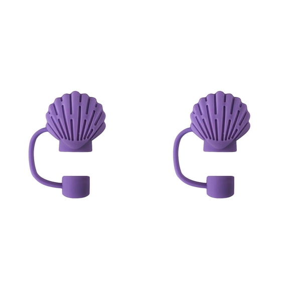 2PCS Straw Cover Cap, Silicone Sea Animal Straw Topper, 10mm 0.4in Dust-Proof Reusable Straws Tips Lids(E)