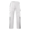 thumbnail image 3 of Idoravan Casual Pants for Men Clearance Women Casual Trousers High Waist Drawstring with Multi-Pockets Long Pants White XXL, 3 of 4