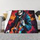 thumbnail image 1 of Balery Rock Skull Singer Manta de Franela con Dibujo, Lujo Ultra Suave y Cálido, Antipelusa y Resistente a las Arrugas para Cama, Sofá, Camping -50"x40", 1 of 6