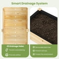 thumbnail image 5 of Costway Raised Garden Bed Elevated Pine Wood Planter Box with 2 Large Planting Areas Beige, 5 of 10