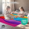 thumbnail image 4 of ODIKA 5'x7' Machine Washable Non-Slip Area Rug, Modern Wave Line with Interlaced Curves and Vibrant Color Bands High Traffic Rug, Blue, 136349, 4 of 7