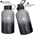 thumbnail image 6 of SENDESTAR Stainless Steel Water Bottle-12oz, 24oz, 40oz or 64oz with New Straw Lid or Spout Lid Keeps Liquids Hot or Cold with Double Wall Vacuum Insulated Bottle (64 oz-Black), 6 of 13