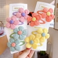 thumbnail image 1 of 2 Pcs Mignonnes Pinces à Cheveux Fleur Dessin Animé - Barrettes à Pression Sans Pli pour Femmes et Filles, 1 of 5