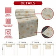 thumbnail image 6 of Burlap Table Runner 90 Inches Long,Vintage Christmas Snowflakes Non-Slip Kitchen Table Runners for Dining Room Everyday Use Party Table Decorations Geometric Pattern on Linen, 6 of 9