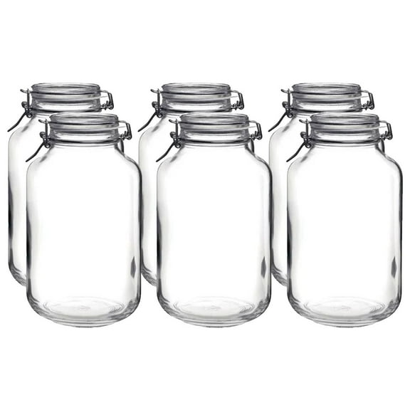Bormioli Rocco Fido Swing Top Canning Jars (Set of 6) | 135.25oz (4L)