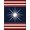 Red White Blue, Pattern 19, variant on ODIKA 8'x10' Washable Area Rug Non-Shedding, Easy Care, Patriotic Door Striped Motif Border Independence Welcome July Flowing Dynamic for King Size Bedroom Under Bed, Master Suite