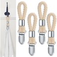 thumbnail image 1 of Clip para toallas de 4 piezas, gancho para toallas de té, gancho para toallas de té, soporte para toallas de baño, clips para toallas de té, toallas colgantes para armarios, 1 of 5
