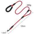 thumbnail image 2 of Dog Leash Reflective Nylon Double Handles Pet Walking Leash Dog Training Leash, 2 of 10