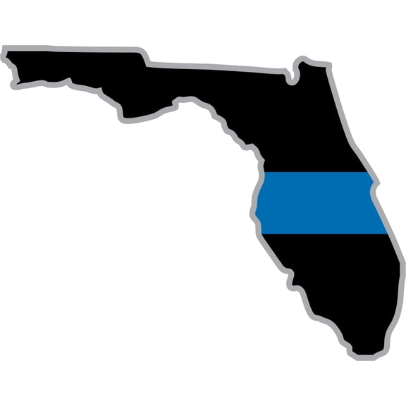 3.8 Inch Thin Blue Line Florida State Decal