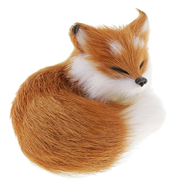 Peluches de zorro pastor de peluche para habitación infantil y sala de estar. Marrón claro