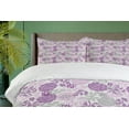 thumbnail image 4 of Ambesonne Botanical Duvet Cover Sets, Flower and Berry Motifs, 2-King, Mauve Sage Green, 4 of 7