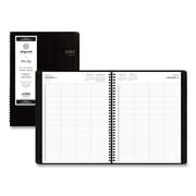 Blue Sky Aligned Daily Four-Person Appointment Planner, 11" x 8", Black, 2021
