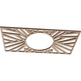 thumbnail image 2 of 18"W x 9"H x 6 5/8"ID x 1/4"T Hoover Wood Fretwork Pierced Ceiling Medallion, Red Oak, 2 of 3