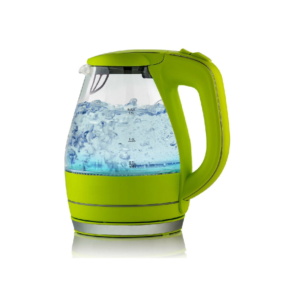 KG83 Series Portable Electric Glass Kettle 1.5 Liter Color Green
