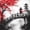 Samurai 07, variant on Manfei Ink Samurai Black Out Curtains for Boys Men, Bridge Temple Curtains Pack of 2 (42x63 Each), Black Red White