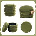 thumbnail image 2 of Zesthouse 20.1" Wide Round Storage Ottoman, Velvet Tufted Ottoman Footstool for Living Room Bedroom, Green, 2 of 13