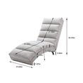 thumbnail image 7 of Massage Chaise Lounge, Modern Linen Upholstered Electric Recliner Chair with Ergonomic Backrest and Stable Steel Legs, Comfy Single Sofa Chair Leisure Lounge Chair for Living Room Bedroom, Light Gray, 7 of 7