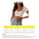 thumbnail image 4 of Top corto con volantes para mujer, top con hombros descubiertos, cuello de una línea, informal para citas, para la oficina, para ir de compras Demonsen None, 4 of 5