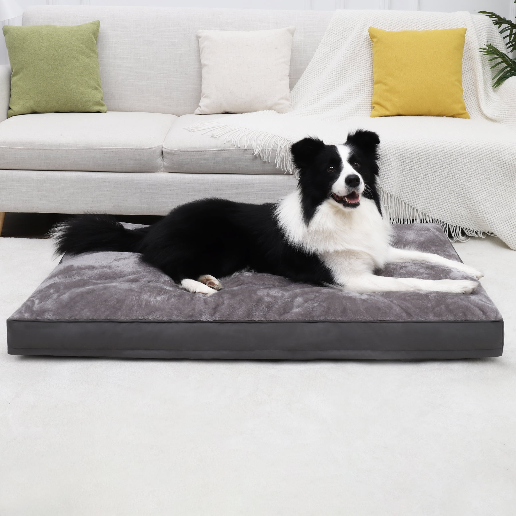 Waterproof 35" Dog Bed for Large Dogs with Removable Washable Cover