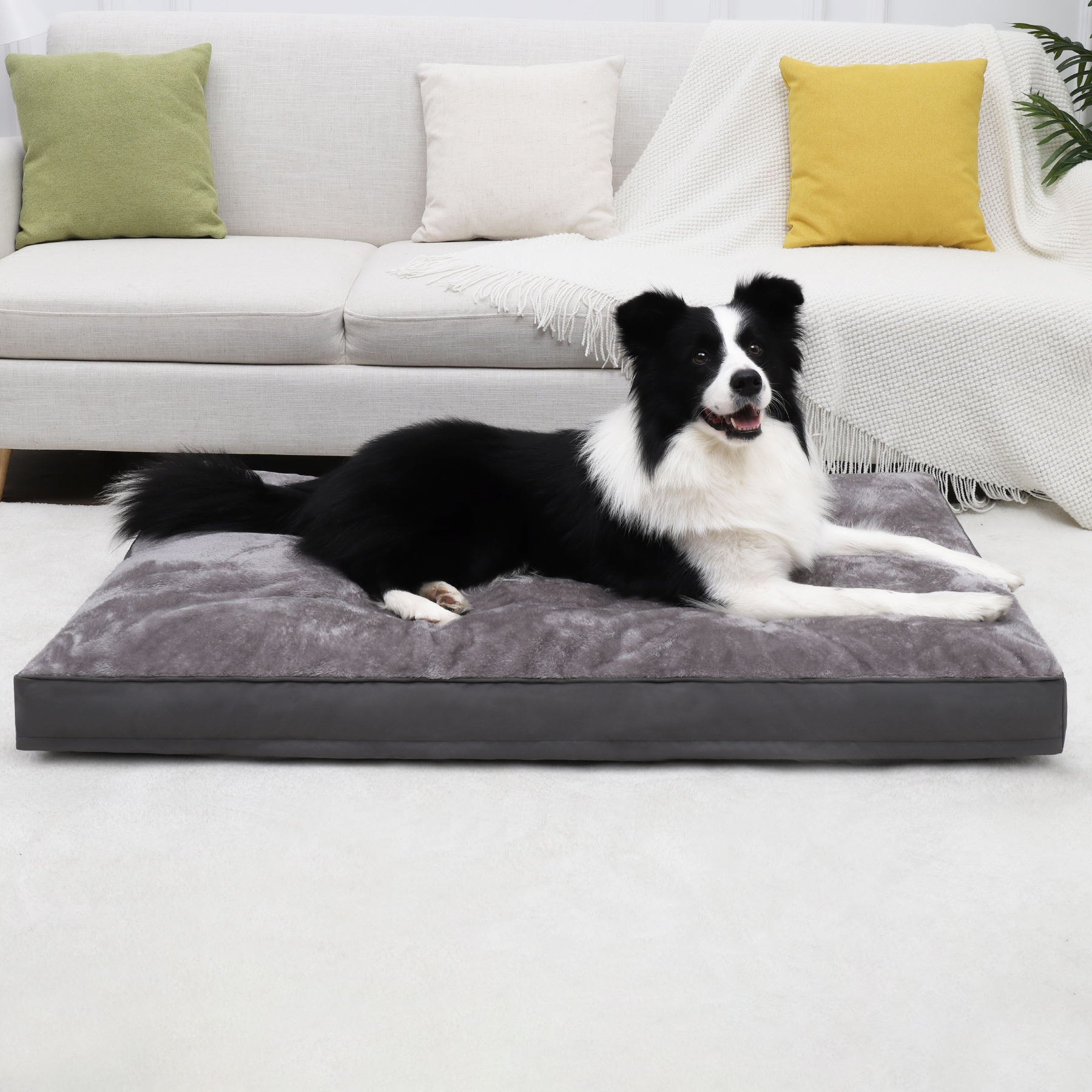 KSIIA Waterproof Large Dog Bed, 35"x22", Removable Cover photo 7