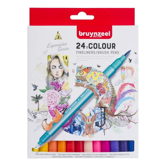 Rotuladores Doble Punta 24Pz Colores Expressionbruynzeel multicolor SIN TAMAÑO