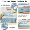 thumbnail image 5 of Queen Comforter Set, Grey 7 Pieces Bed in a Bag All Season Bedding, with Stitch Quilted Comforter Flat Sheet Fitted Sheet Pillowcases, 5 of 9