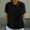 Black summer plus size blouse a1, variant on MORESEC Summer Plus Size Blouse For Women Cotton Linen Short Sleeve Collared Top Casual Basic Tee Shirt Vacation Travel Fashion Clothes, Yellow M