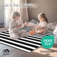 thumbnail image 4 of ODIKA 4'x6' Machine Washable Non-Slip Area Rug, Chic Striped for Entryway Patio Modern Urban High Traffic Rug, Black, 60661, 4 of 7