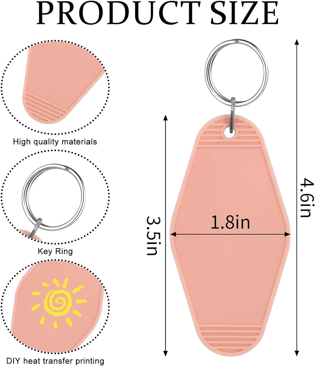 20/30/40/80 PCS Hotel Keychain Blank with Key Rings, 60 Colors Motel Key Chains for DIY Keychains