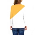 thumbnail image 6 of CLOISE Summer Shirts for Kids Girls Boys Long Sleeve Tops Crewneck Casual Pullover Color Block Blouses Yellow 3-4T, 6 of 7