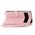 thumbnail image 6 of SaniMore Case for Google Pixel 8A 2023, PU Leather Zipper Wallet Detachable Lanyard Retro Embossed Flower Crad Slots Flip Kickstand Full Body Protective Drop-proof Case for Google Pixel 8A, Pink, 6 of 6