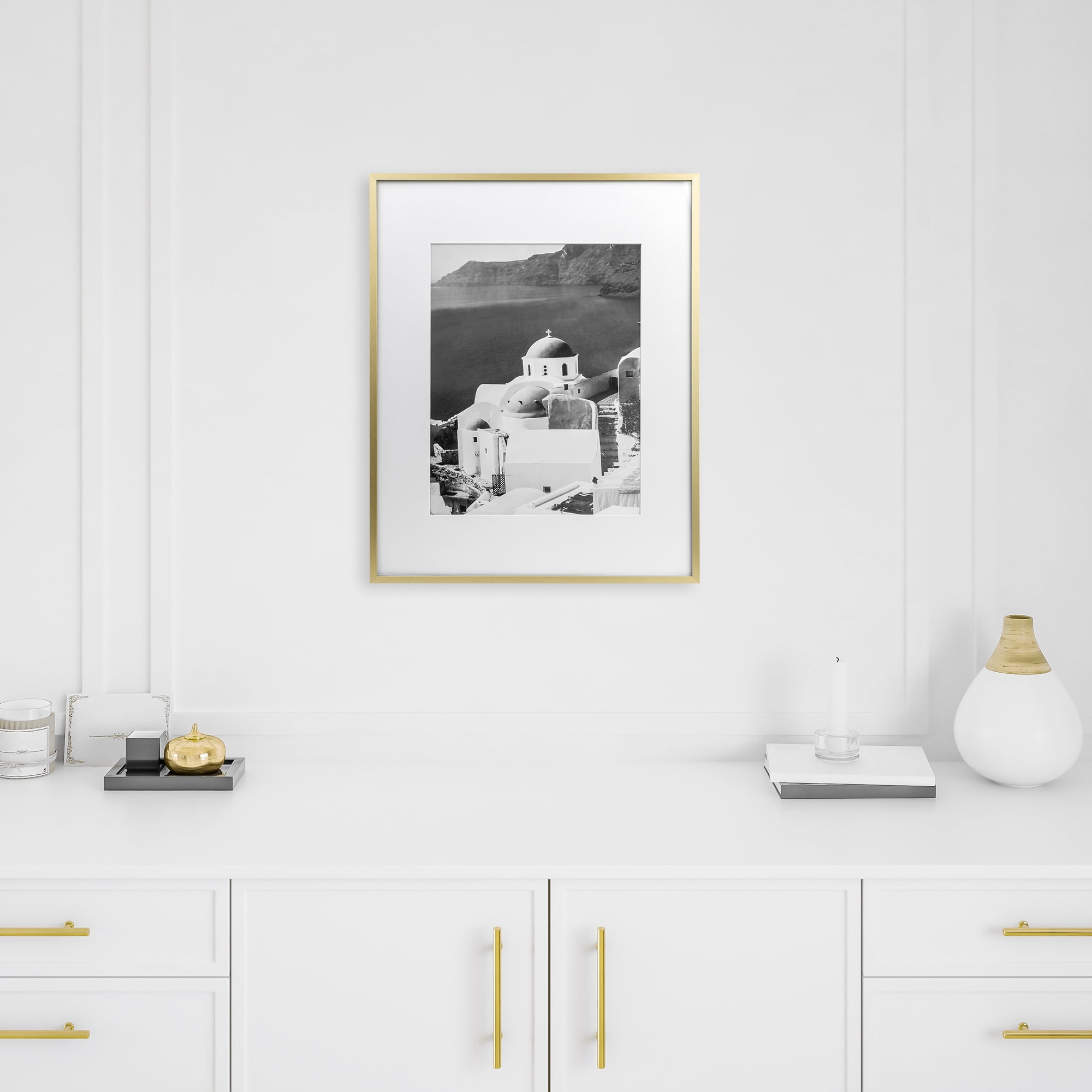 Better Homes & Gardens – 11x14 Picture Frame – Gold Matted Gallery Wall Photo Frame