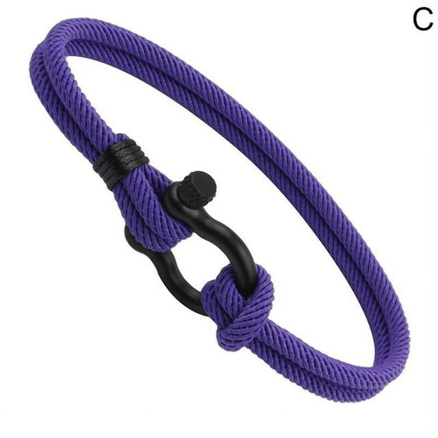SharkTRUE Fermoir à Manille Réglable en Forme Plate en U pour Bracelet de Survie