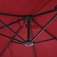 thumbnail image 2 of DUOSONG Outsunny Extra Large 15Ft Patio Umbrella, Double-Sided Outdoor Umbrella With Crank Handle And Air Vents For Backyard, Deck, Pool, Market, Wine Red WINE RED Steel Garden & Outdoor Canopies &, 2 of 8