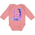 thumbnail image 3 of Inktastic 1st Birthday Mermaid Tail Boys or Girls Long Sleeve Baby Bodysuit, 3 of 5
