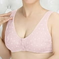 thumbnail image 2 of qolati Front Closure Everyday Bras for Women Comfy Floral T-Shirts Bras Front Snaps Seniors Seamless Comfortable Soft Full-Coverages No Underwire Bralette Sports Bra, 2 of 7