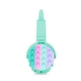 thumbnail image 4 of Rainbow Pop Bubble Wireless Bluetooth Headphone with Cat's Ears Decoration,On-Ear Headphones,Fidget Bluetooth Head-Mounted Stereo Headset,Fidget Toy for Children Adults,Cyan-Cat, 4 of 5