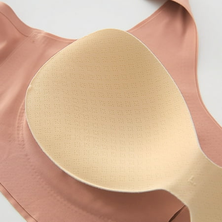 

TOWED22 Wireless Bra For Women Cozy Adjustable Bra Comfort Wirefree Seamless Bra with Embedded Pad for Women Pink