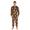thumbnail image 6 of joogoo Flaming Basketballs Unisex Adults Onesies Pajamas Jumpsuits L, 6 of 7