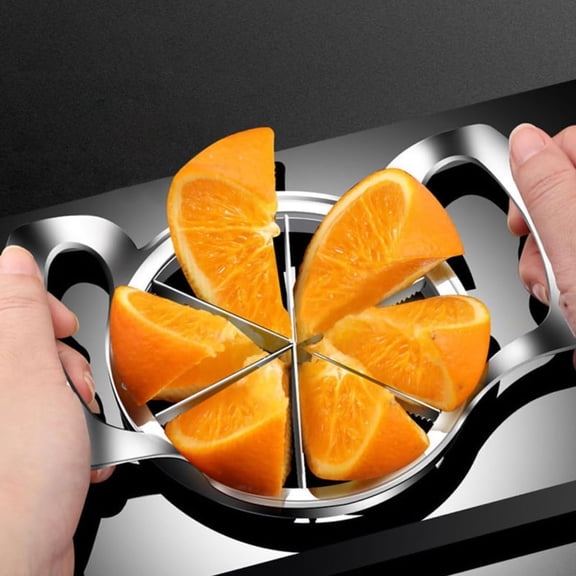 Orange Slicer and Cutter - Stainless Steel Apple Slicer With 6 Sharp Blades - Sturdy Divider Kitchen Gadget for Tomatoes and Lemons