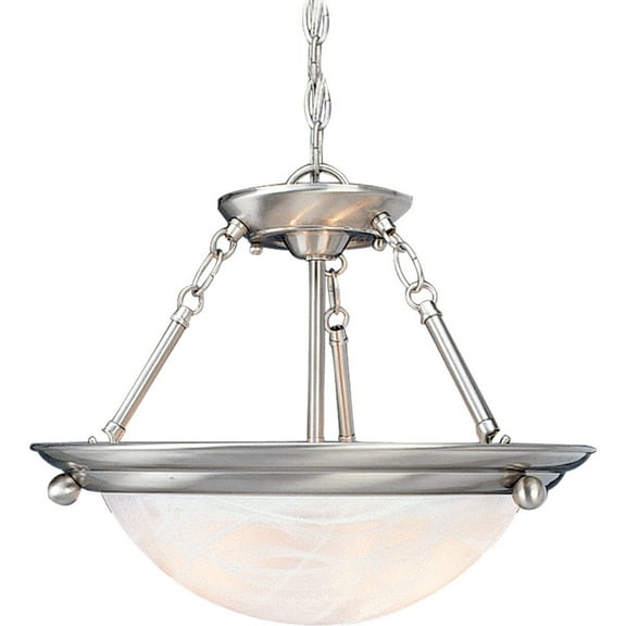 Volume Lighting V6973 Lunar 3 Light 22" Wide Pendant / Semi-Flush Ceiling Fixture - Nickel