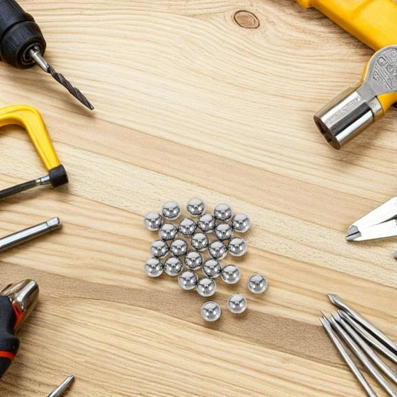 HOOWIFFY 24Pcs Bearing Steel Balls For Grinding Applications And Corrosion Resistance 0.22In