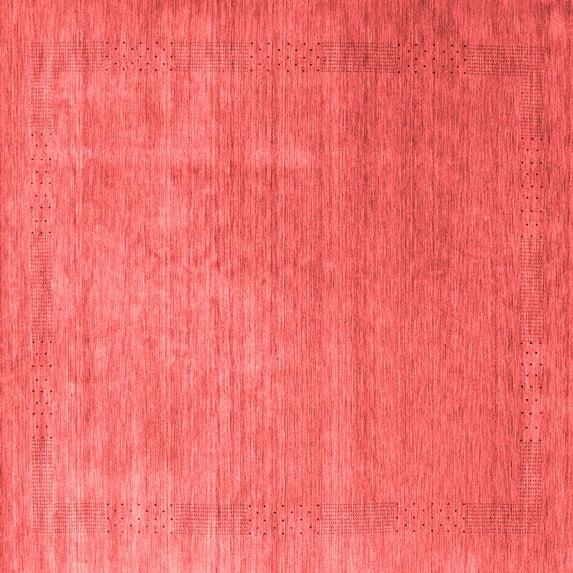 Ahgly Company Indoor Square Abstract Red Contemporary Area Rugs, 8' Square