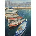 thumbnail image 2 of Strube, Ling 19x24 White Modern Wood Framed Museum Art Print Titled - The Harbour in Lake Garda, 2 of 4
