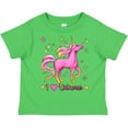 thumbnail image 3 of Inktastic I Love Unicorns- Pink and Yellow Boys or Girls Toddler T-Shirt, 3 of 5