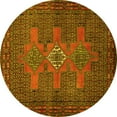 thumbnail image 1 of Ahgly Company Machine Washable Indoor Round Persian Yellow Traditional Area Rugs, 6' Round, 1 of 4