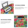 thumbnail image 3 of Kdxio Peacock Feathers And Flowers Pattern Luggage Cover for Travel,Elastic and Durable,Fits 18-32 Inch,Anti-Scratch Suitcase Protector-No luggage included, 3 of 5