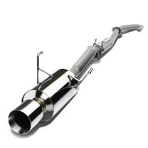 DNA Motoring For 01-05 Honda Civic EX Performance Catback Exhaust 4" Double Wall Rolled Muffler Tip